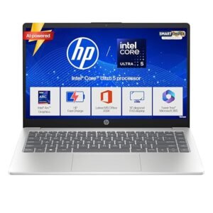 HP 15 Smartchoice, Intel Core Ultra 5 125H 12 TOPS,Anti-Glare, FHD,Win11, M365*Office24, Silver, 1.65kg, FD1458TU, FHD Camera w/Shutter, Backlit AI Laptop